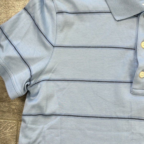 Banana Republic Medium Blue Short Sleeve Polo Shirt - Picture 4 of 10